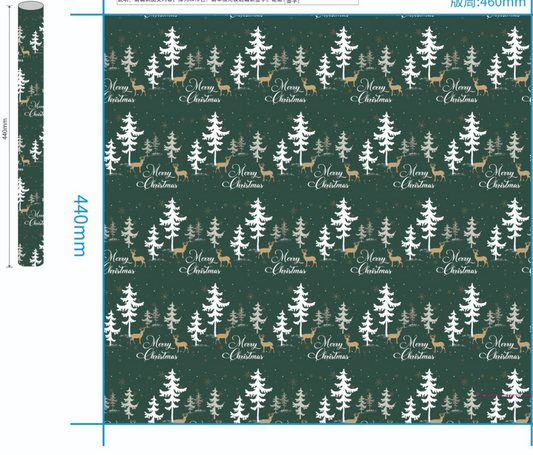 Vitalizart Christmas Wrapping Paper Red 17 inch