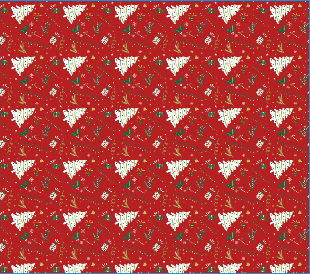Vitalizart Christmas Wrapping Paper Red 17 inch