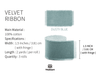 Frayed Fringe Velvet Ribbon 1.5" x 6 Yd (Dusty Blue) - Vitalizart