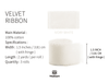 Frayed Fringe Velvet Ribbon 1.5" x 6 Yd (Ivory) - Vitalizart