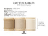 Cotton Ribbon Handmade Fringe 1.5" x 15 Yd (Nude & Beige) - Vitalizart