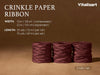 Vitalizart Crinkle Paper Ribbon 1.5" x 75 Yards, Reusable Recyclable Easy Tear(Burgundy)