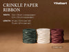 Vitalizart Crinkle Paper Ribbon 1.5" x 75 Yards, Reusable Recyclable Easy Tear(Red Green & White)