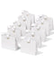 White Medium Paper Gift Bags with Ribbon Handles — Set of 10