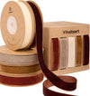 Vitalizart Velvet Ribbon 5/8" x 25 Yd, Christmas Ribbon Set, Rustic Gift Wrapping Ribbon for Crafts, Bows & Holiday Decor (Brown, Nude, Ivory) - Vitalizart