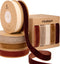 Vitalizart Velvet Ribbon 5/8" x 25 Yd, Christmas Ribbon Set, Rustic Gift Wrapping Ribbon for Crafts, Bows & Holiday Decor (Brown, Nude, Ivory)