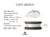 Double Faced Satin Ribbon 3/8" x 21 Yd (White) - Vitalizart