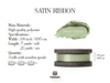 Double Faced Satin Ribbon 3/8" x 21 Yd (Dusty Green) - Vitalizart