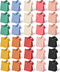 Mixed Colors Small Paper Gift Bags with Ribbon Handles — Set of 30