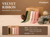 Vitalizart Velvet Ribbon 5/8" x 25 Yd, Christmas Ribbon Set, Rustic Gift Wrapping Ribbon for Crafts, Bows & Holiday Decor (Green & Pink)