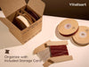 Vitalizart Velvet Ribbon 5/8" x 25 Yd, Christmas Ribbon Set, Rustic Gift Wrapping Ribbon for Crafts, Bows & Holiday Decor (Brown, Nude, Ivory) - Vitalizart