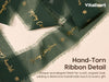Fringe Chiffon Silk Ribbon 1.5" x 21Yd (Printed Text Gold Foil)