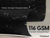 Vitalizart White Wrapping Paper Set, 17" x 197" Foil Gift Wrap with Ribbons & Tags-Black Paper & Black Ribbon