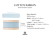Cotton Ribbon Handmade Fringe 5/8" x 21 Yd (Baby Blue) - Vitalizart