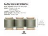 Silk Satin Ribbon With Wooden Spool 1" x 15 Yd (Dusty Green) - Vitalizart