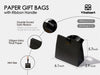 Vitalizart Paper Gift Bags With Ribbon Handles Set of 10 Black Bulk Reusable For Gift Wrap Girls Kids Birthday Bridal Shower Party Favors Goodie Bags Candy Christmas 6.1"x2.95"x5.71" Mini(Black) - Vitalizart