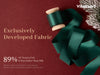 Vitalizart Silken Lustre Ribbon 1" x 15 Yards, Champagne & Nude Silky Satin Ribbon with Subtle Sheen (Dark Green)