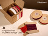 Vitalizart Velvet Ribbon 5/8" x 25 Yd, Christmas Ribbon Set, Rustic Gift Wrapping Ribbon for Crafts, Bows & Holiday Decor (Burgundy & Red)