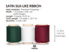 Silk Satin Ribbon with Wooden Spool 1.5" x 15 Yd (Red White Green) - Vitalizart