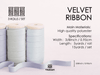 Velvet Ribbon With Wooden Spool 3/8" x 15 Yd (Blue & Purple) - Vitalizart