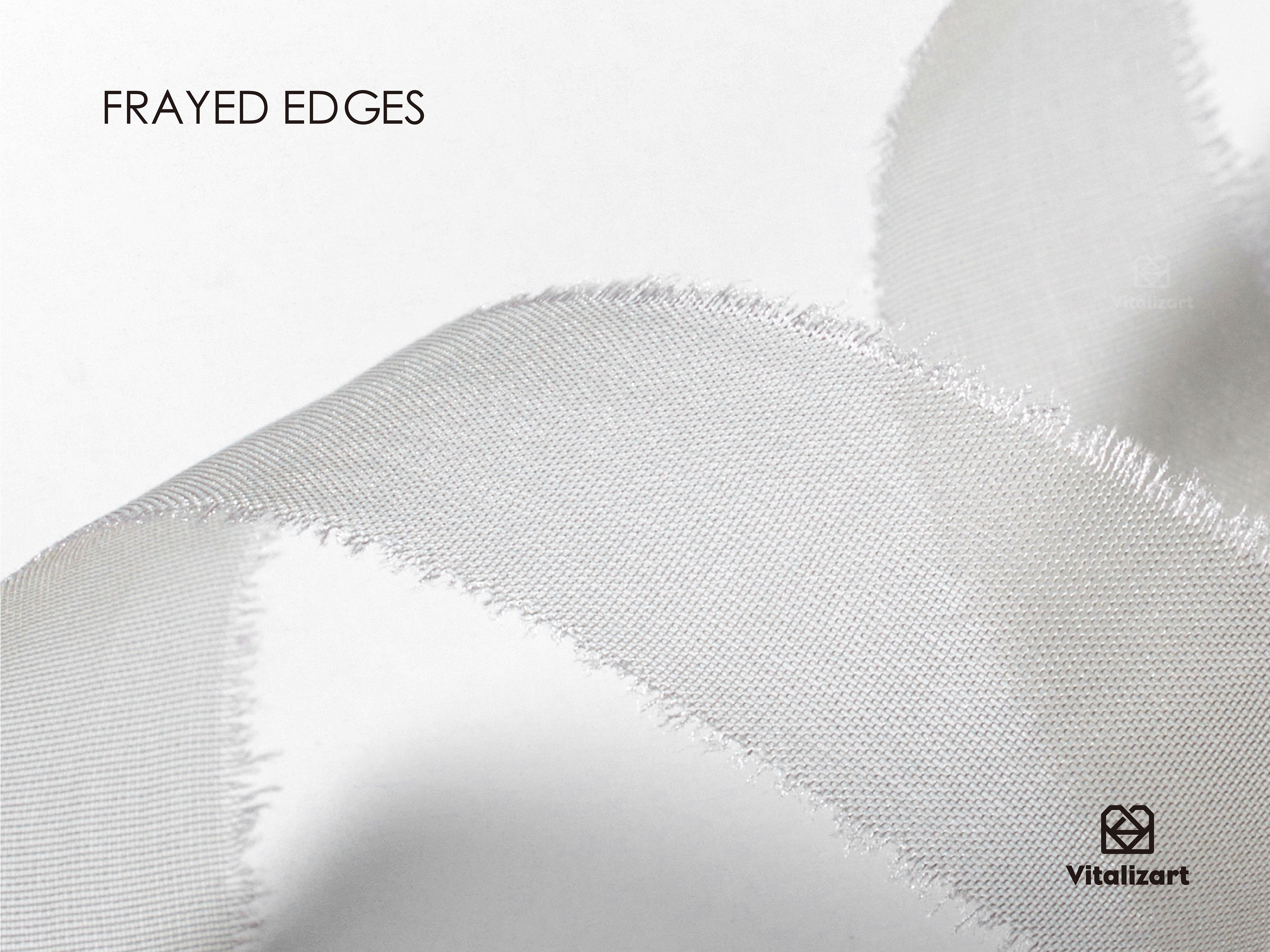Frayed Edges Silk Like Organza Ribbon 3/8