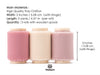 Chiffon Ribbon with Wooden Spool 2" x 15 Yd (Pink Nude & Mauve) - Vitalizart