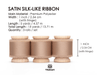 Silk Satin Ribbon With Wooden Spool 1" x 15 Yd (Champagne) - Vitalizart