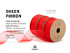 Organza Sheer Ribbon 1“ x 30 Yd (Red) - Vitalizart
