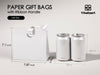 Vitalizart Paper Gift Bags With Ribbon Handles Set of 10 Black Bulk Reusable For Gift Wrap Girls Kids Birthday Bridal Shower Party Favors Goodie Bags Candy Christmas 6.1"x2.95"x5.71" Mini(Off White) - Vitalizart