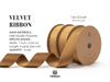 Double Faced Velvet Ribbon Set 1" x 15 Yd (Khaki) - Vitalizart