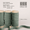Velvet Ribbon With Wooden Spool 3/8" x 15 Yd (Dusty Green) - Vitalizart