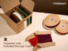 Vitalizart Velvet Ribbon 5/8" x 25 Yd, Christmas Ribbon Set, Rustic Gift Wrapping Ribbon for Crafts, Bows & Holiday Decor (Christmas Ribbon)