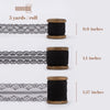 Lace Ribbon 0.9"/1.1"/1.57" x 5 Yd (Black) - Vitalizart