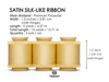 Silk Satin Ribbon with Wooden Spool 1.5” x 15 Yd (Gold) - Vitalizart