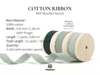 Cotton Ribbon Handmade Fringe 5/8" x 21 Yd (Green) - Vitalizart
