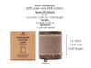 Cotton Linen Ribbon 1.5" x 5Yd (Brown) - Vitalizart