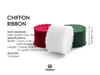 Chiffon Silk Ribbon 1" x 21 Yd (Red Green & White) - Vitalizart