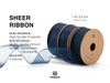 Organza Sheer Ribbon 1“ x 30 Yd (Navy Blue) - Vitalizart