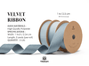 Double Faced Velvet Ribbon Set 1" x 15 Yd (Dusty Blue) - Vitalizart