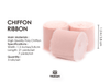 Fringe Chiffon Silk Ribbon 1.5" x 21Yd (Light Pink) - Vitalizart