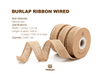 Burlap Ribbon Wired 1" x 12 Yd (Beige) - Vitalizart