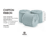 Fringe Chiffon Silk Ribbon 1.5" x 21Yd (Dusty Blue 1) - Vitalizart