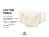 Fringe Chiffon Silk Ribbon 1.5" x 21Yd (Cream White) - Vitalizart