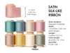 Silk Satin Ribbon with Wooden Spool 1.5" x 45 Yard (Mixed Color) - Vitalizart
