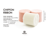 Fringe Chiffon Silk Ribbon 1 1/2 Inch x 21Yd (Pink & Cream) - Vitalizart
