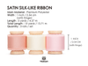 Silk Satin Ribbon With Wooden Spool 1" x 15 Yd (Pink Series) - Vitalizart