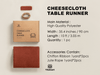 Cheesecloth Table Runner 35 x 120 Inches (Terracotta) - Vitalizart
