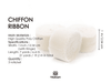Chiffon Silk Ribbon 1" x 21 Yd (Cream White) - Vitalizart