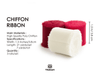 Fringe Chiffon Silk Ribbon 1 1/2 Inch x 21Yd (Burgundy & White) - Vitalizart