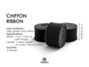 Chiffon Silk Ribbon 1" x 21 Yd (Dark Black) - Vitalizart